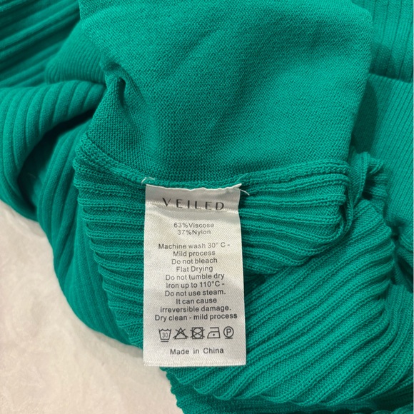 Teal Ribbed Pants - Picture 3 of 5